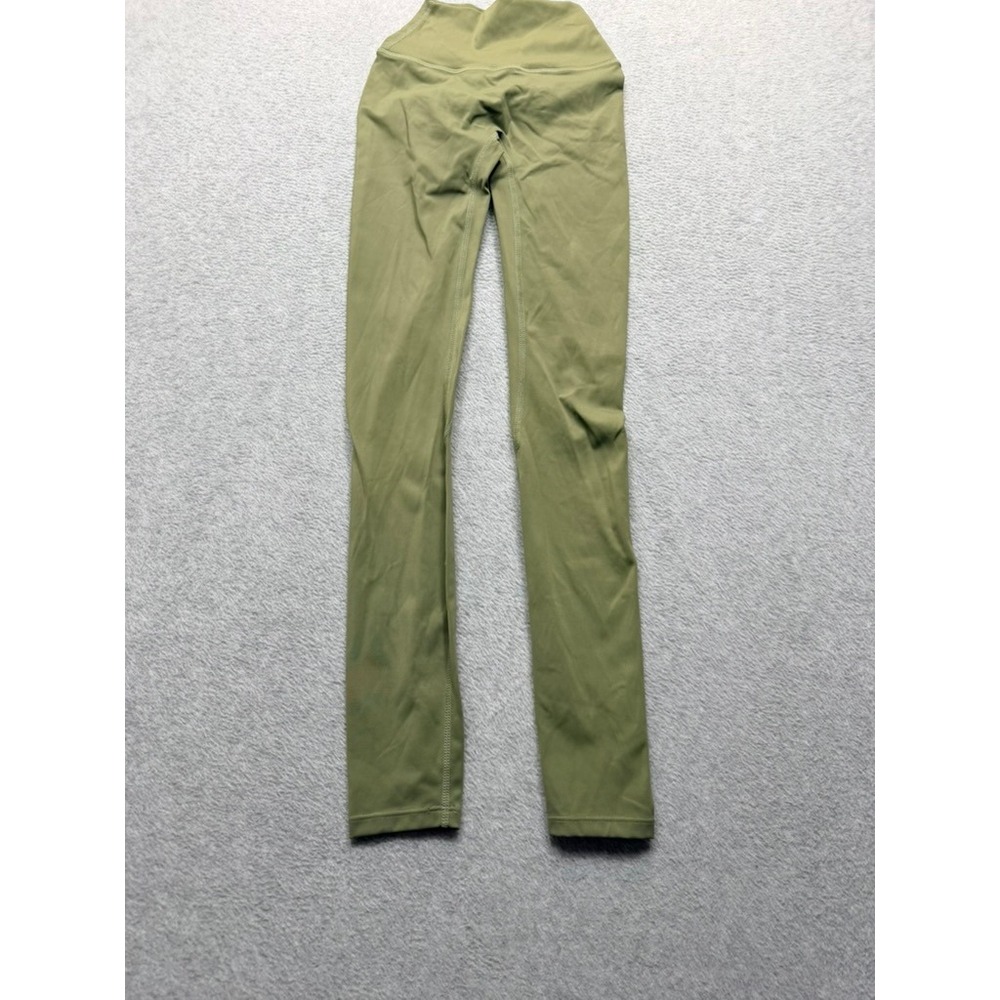 CSB Women Olive Green Twist Front High Waisted Activewear Leggings XS